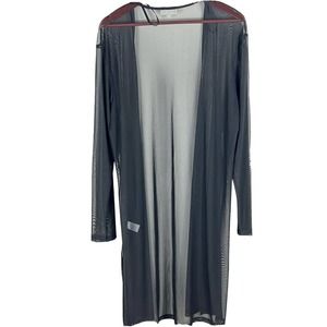 LOVE J Black Mesh Duster 2x